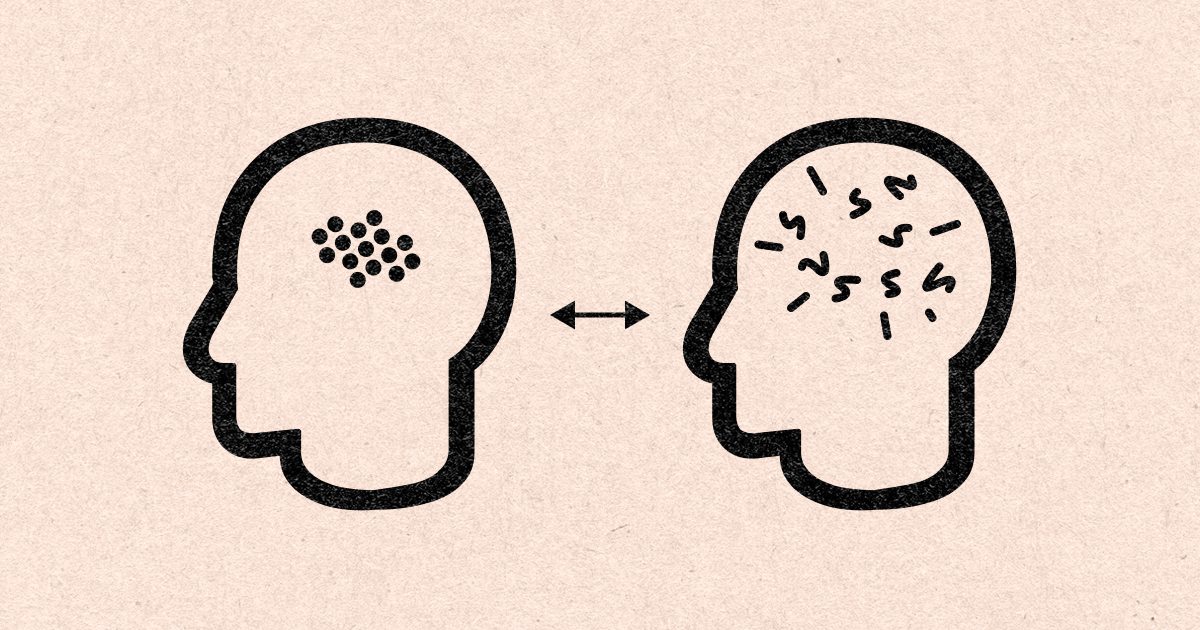 Graphic for focused and diffuse thinking